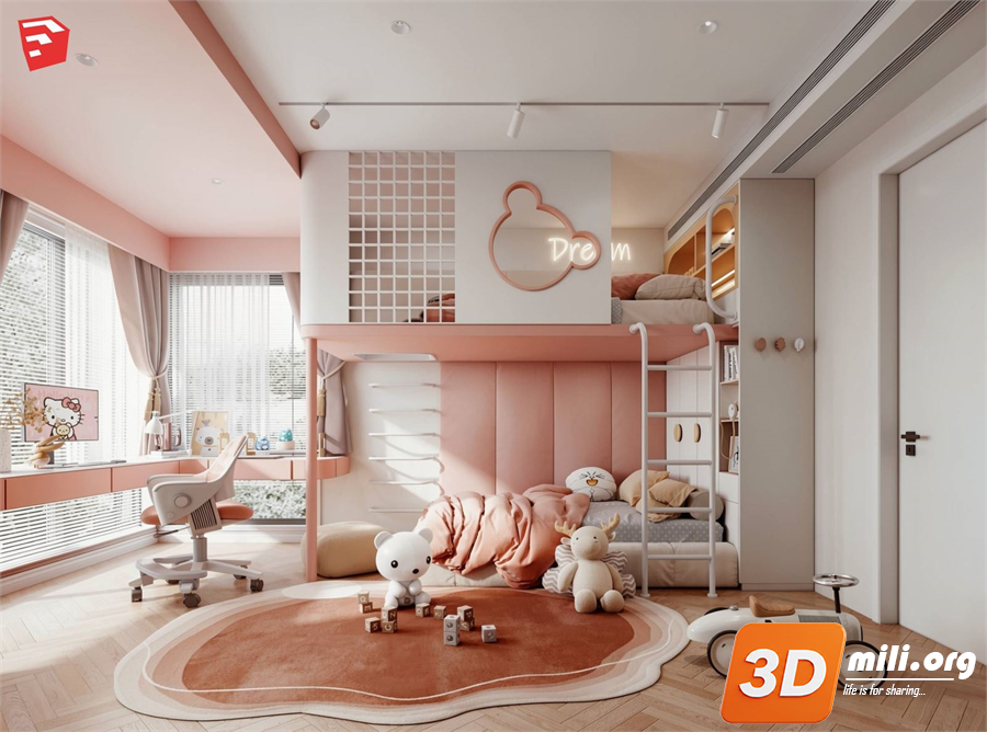 Children Room Scenes  Skp FIles 